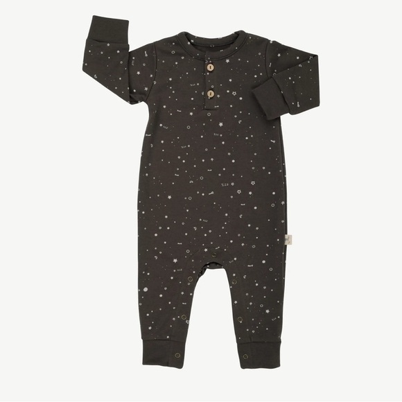 Red Caribou Close to the Stars Button Jumpsuit in Grey Size 0-3 Months - Picture 1 of 15
